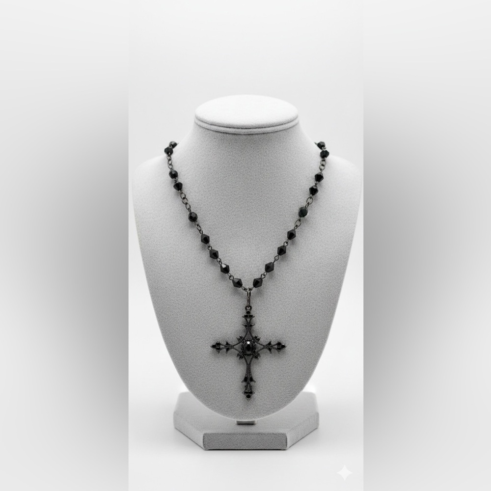 Victorian Era Gothic Cross Necklace